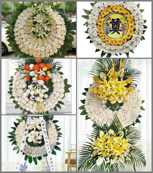 安徽安庆市潜山县源潭镇东畈村花圈速递